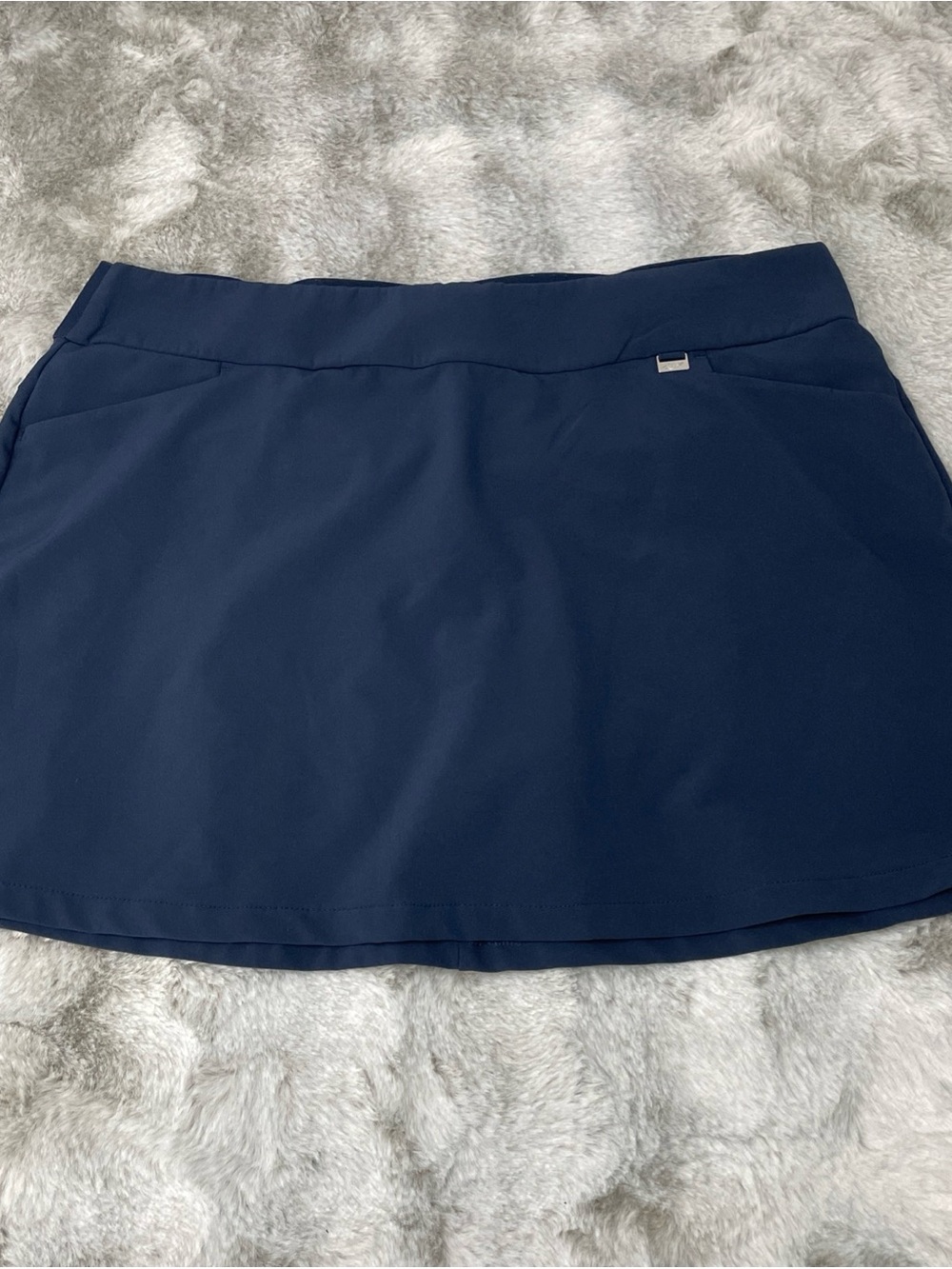 Greg Norman Golf Skort Athletic Tennis Skirt Womens SZ XL Navy Blue PlayDry-0295